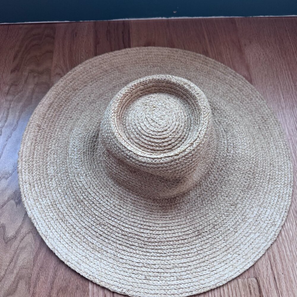 Madewell Long Brim Raffia Hat NWOT - Picture 3 of 6